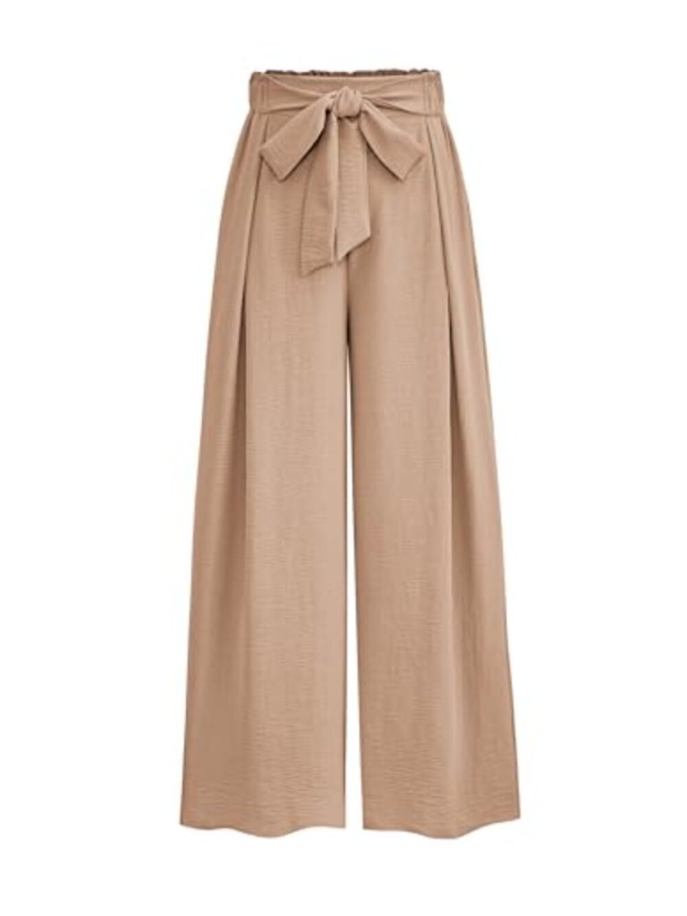 Wide Leg High Waisted Pull On Palazzo Dress Pants with Pockets